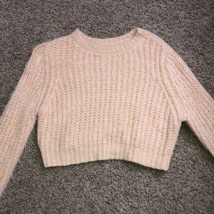Kendall & Kylie cropped fuzzy sweater